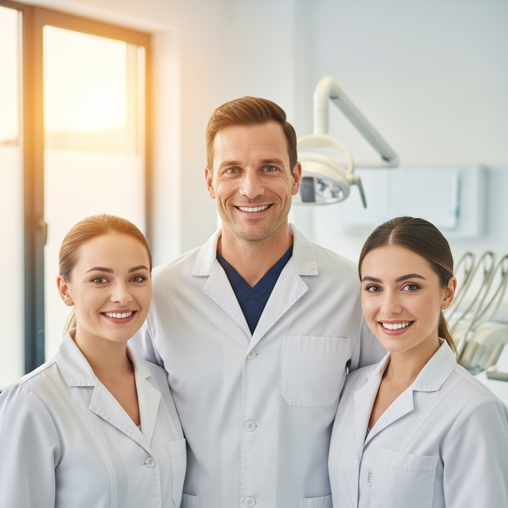 Professionelles Zahnarzt-Team